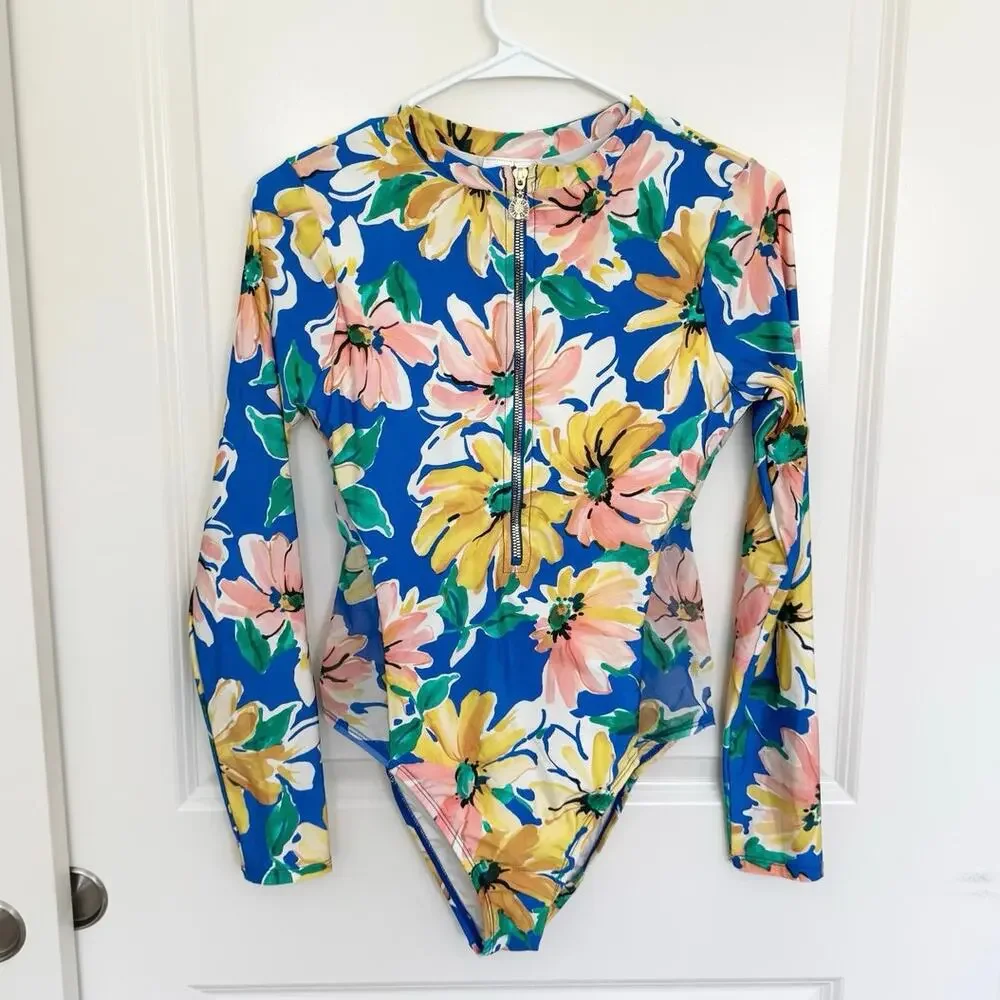 Sunshine 79 Sunflower Getaway Paddlesuit One Piece Swimsuit Small
